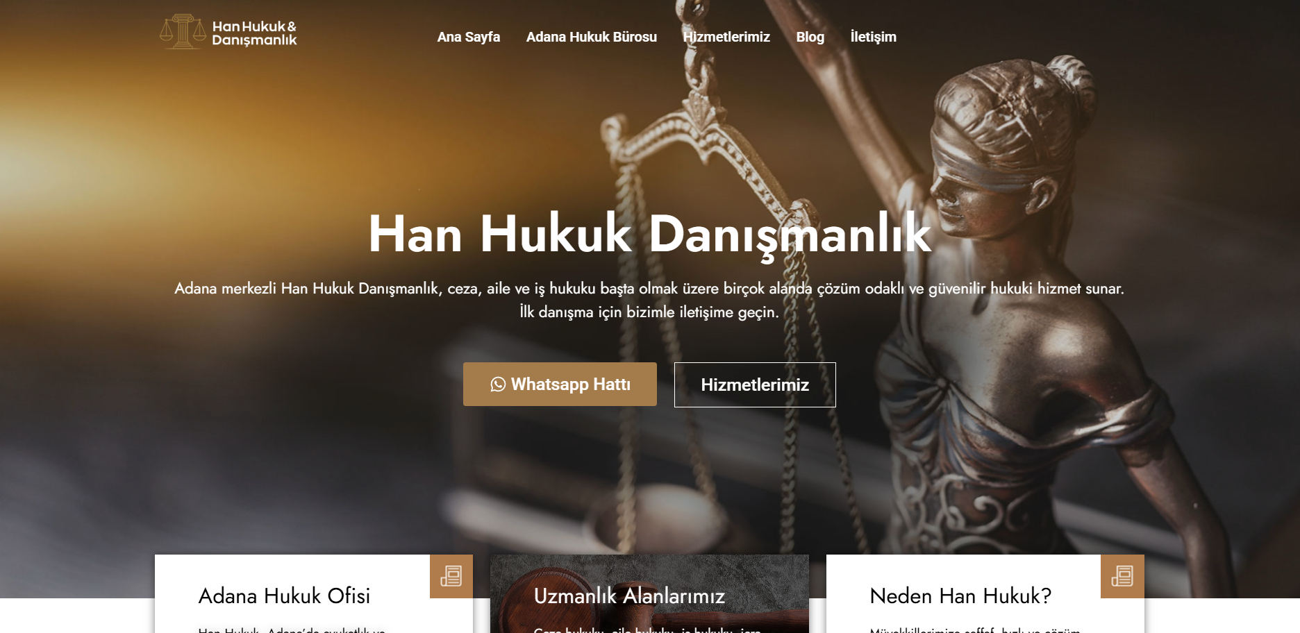 Han Hukuk Ofisi Web Tasarım Projesi